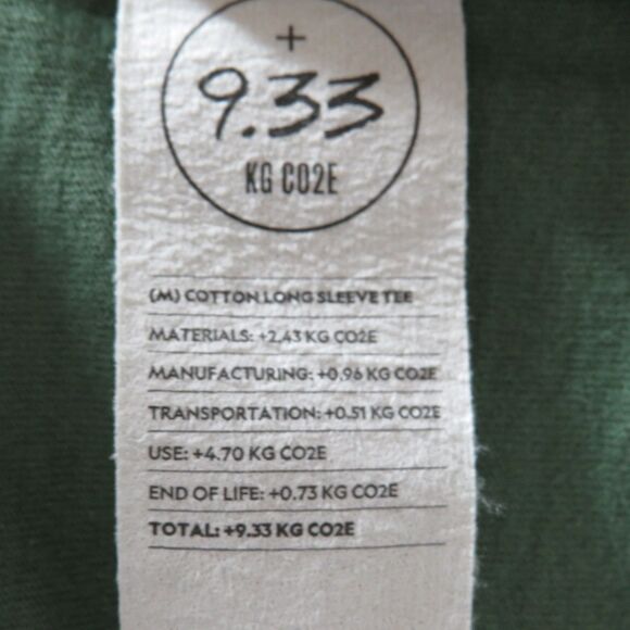 Allbirds Men's Organic Cotton Long Sleeve Tee In Hazy Cargo Green Size Small - Picture 5 of 11